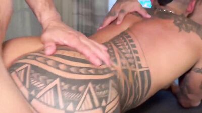 Damian Dragon And Jona Ortiz Fucked 3way After Cock Sucking