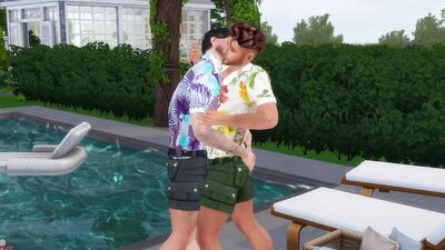 Dads Fuck By Pool While Wives Are Away: Sims 4