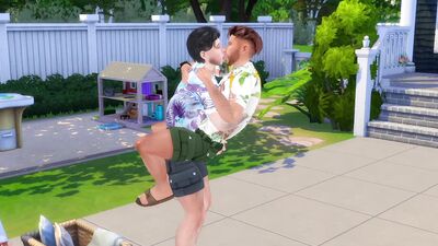 Dads Fuck By Pool While Wives Are Away: Sims 4