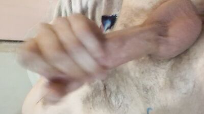 Cute tatted guy strokes bwc