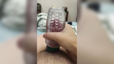 After being locked and unwound the foreskin tie by the semen ring, I became more sensitive and played ejaculation again
