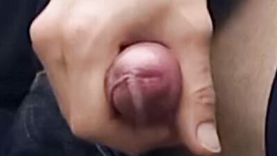 Gay Asian Twink Jon Arteen Speaks French, Masturbates His Smooth Penis In The Rain, Lubricated With