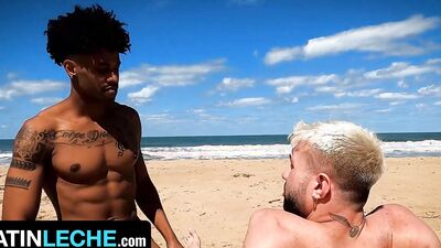 After Fucking His Gay Friend, Straight Dude Plows a Black Stud at the Beach