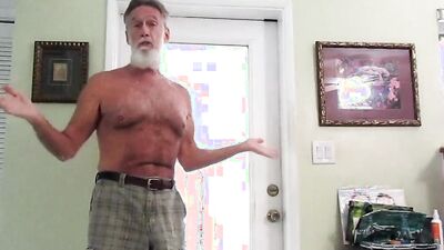 Naked Housecleaner Makes a Mess then Mops it Up