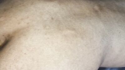 Daddy fucked sissy femboy without a condom and poured hot cum on the beautiful ass of the crossdress