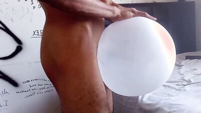 Showing you guys how I fuck my favourite homemade sex toy. DIY latex glove sex toy.