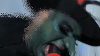 a very hot witch sucking a big cock and it doesn't fit in her mouth