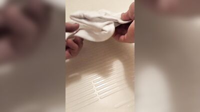 I put on a brand new pair of briefs and ejaculated inside them to soak in my semen!