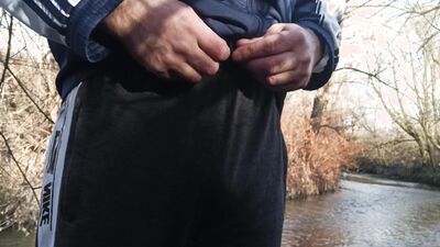 On the river.