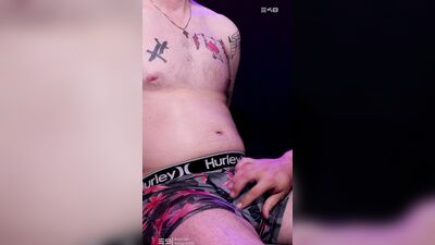 48 - Straight, Huge Uncut Cuck, Huge Load gets Convinced by his Girl to a Guy Edge Him