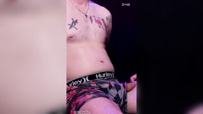48 - Straight, Huge Uncut Cuck, Huge Load gets Convinced by his Girl to a Guy Edge Him
