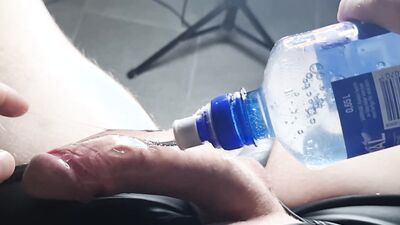 Cuming sex toy sitting down