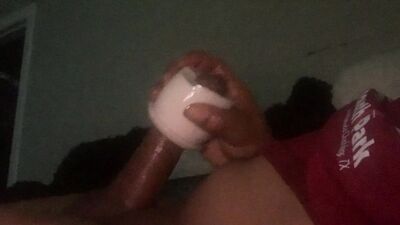 BBC tricking pocket pussy to cum