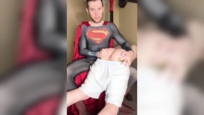 Superman Spanks Fucks and Wedgies Cum Handsfree