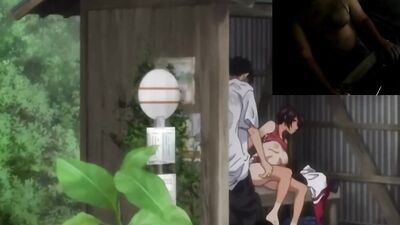 Girl takes shelter from the rain in a kiosk to have sex with her lover