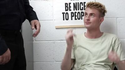 Blonde dude is sucking and riding horny stranger's hard prick