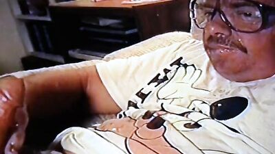 Raw vintage video of a guy stroking his hard cock