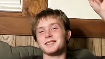 Horny twink is enjoying in some gay action with his roommate