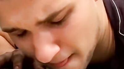 Cock hungry blond twink is giving his roommate a bj