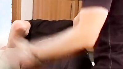 Cock hungry blond twink is giving his roommate a bj