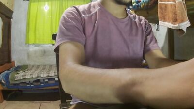 Amateur Latino is playing with his willy in front of the camera