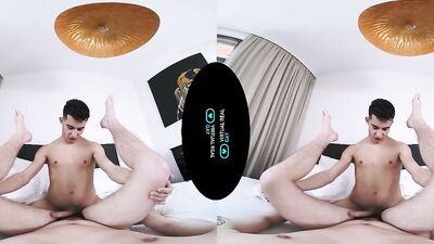Two horny blokes are having sex in this VR video