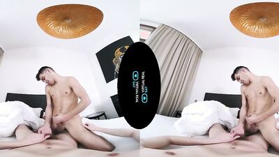 Two horny blokes are having sex in this VR video