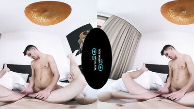 Two horny blokes are having sex in this VR video