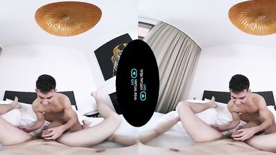 Two horny blokes are having sex in this VR video