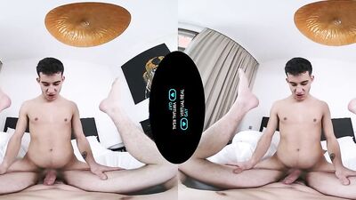 Two horny blokes are having sex in this VR video