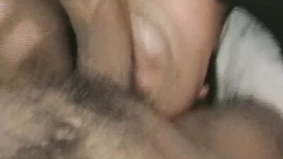 Blindfolded chap is sucking his mate's pecker in this amateur video