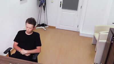 Chap is riding stranger's cock on his first job interview