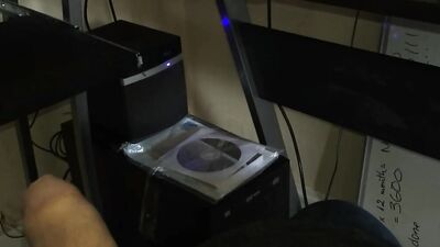 Amateur gay bloke is stroking his dong in front of TV