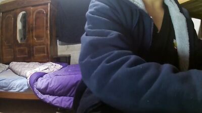 Amateur twink is jerking his pecker in front of the camera