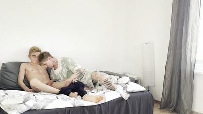 Sweet Sex of Two Twinks, Cum From Blowjob