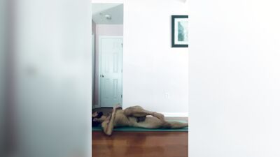 Italian, Uncut, Practicing Naked Yoga Do you want to get sweaty with me?
