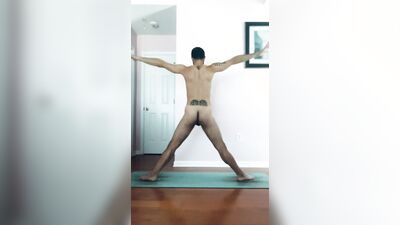 Italian, Uncut, Practicing Naked Yoga Do you want to get sweaty with me?