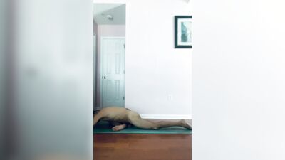 Italian, Uncut, Practicing Naked Yoga Do you want to get sweaty with me?