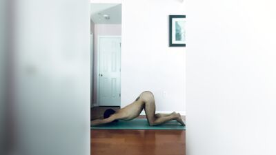 Italian, Uncut, Practicing Naked Yoga Do you want to get sweaty with me?