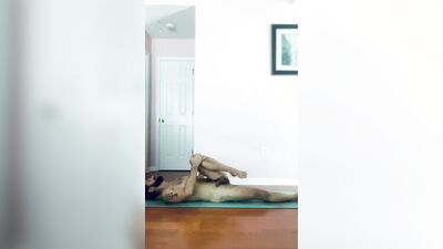Italian, Uncut, Practicing Naked Yoga Do you want to get sweaty with me?