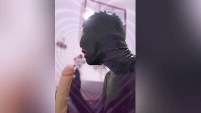 Deepthroating Latex Sissy