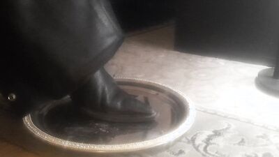 Leather and ashtray