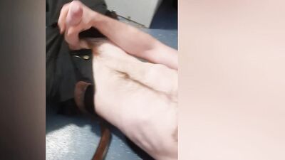 Apprentice wanks befor work and cums on self