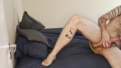 I jerk off my thick cock home alone watching porn and cum A LOT all over myself (7 huge shots!)