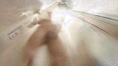 Thick creamy load squirting from my big cock