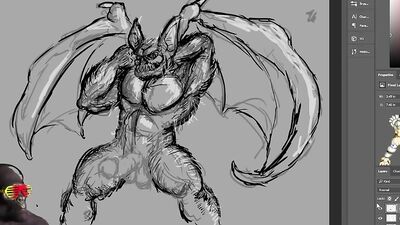 Monsterbait draws erotic orc / monster vampire smut for fans.