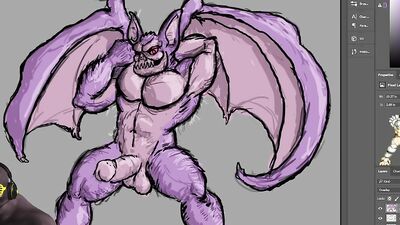Monsterbait draws erotic orc / monster vampire smut for fans.