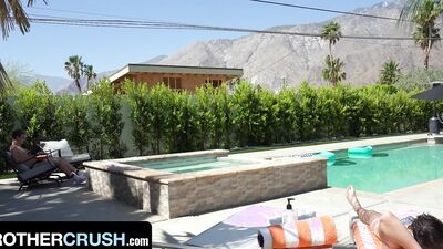 BrotherCrush - Handsome Fit Stepbrothers Taylor Reign And Jack Bailey Breeding By The Pool