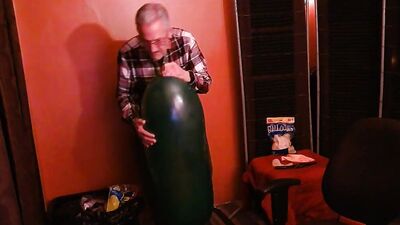 127) Big Blimp Balloon Inflate Pop Jerk and Cum