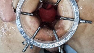 Oh horror! A gaping huge hole for the most enormous monstrous members with sperm!